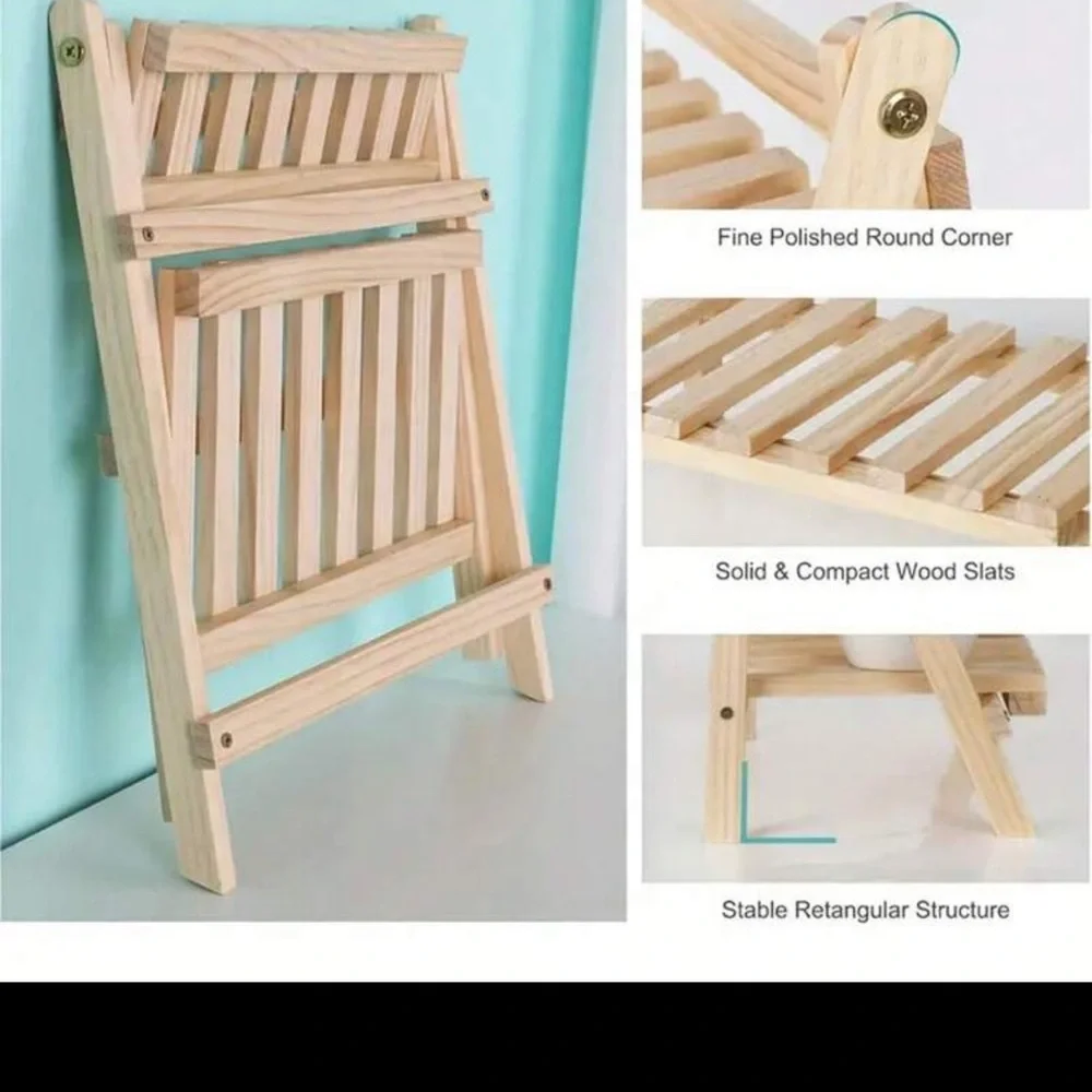 Wooden Two-Tier Shelf